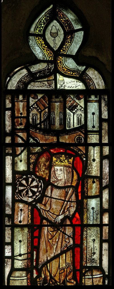 Window Ew forestillende St Catherine af English School