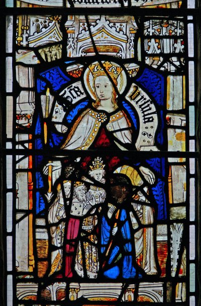 Window He forestiller St. Usula af English School