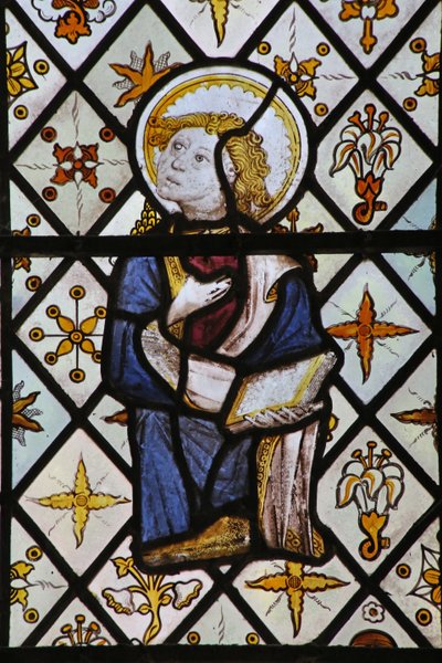 Window St Nectan Chapel Ew forestillende St John fra en korsfæstelsesscene af English School