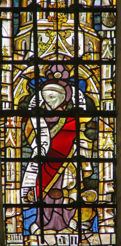 Window Ww, der viser en fragmentarisk figur af English School