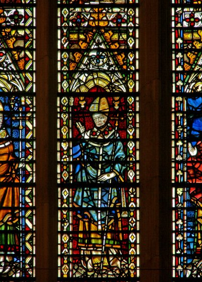 Vindue Ww forestillende en ærkebiskop af English School