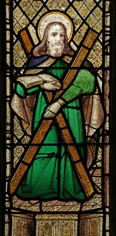 Vindue n2, der forestiller St. Andrew af English School