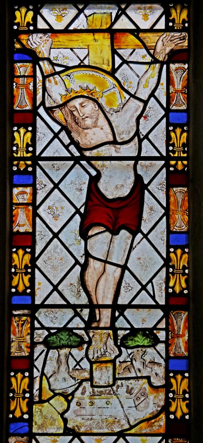 Vindue n3, der viser korsfæstelsen af English School