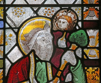 Vindue n5 forestillende St Christopher af English School