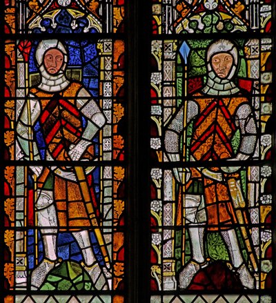 Vindue s4 viser William Lord de la Zouche og Gilbert I de Clare af English School