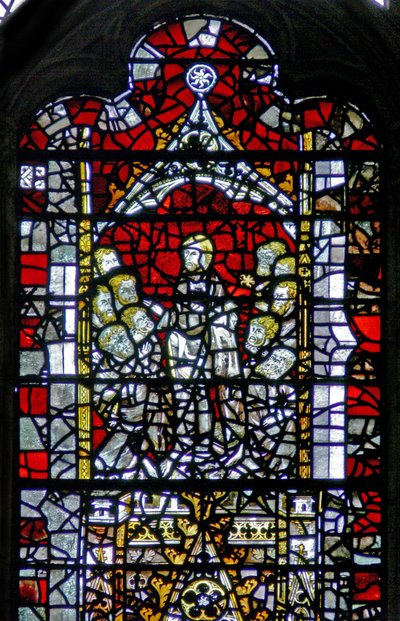 Vindue w3, der viser Kristus, der underviser sine disciple af English School