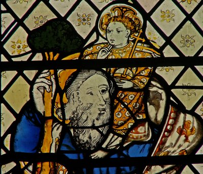 Vindue w46 forestillende St. Christopher af English School