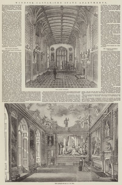 Windsor Castle, the State Apartments (gravering) af English School
