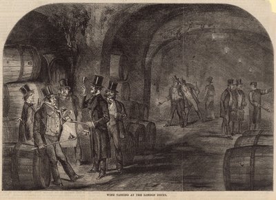 Vinsmagning ved London Docks af English School