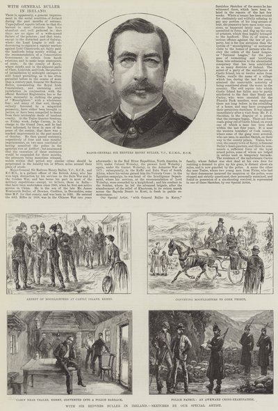 Med Sir Redvers Buller i Irland (gravering) af English School