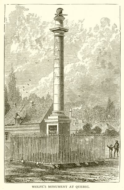 Wolfes Monument i Quebec af English School