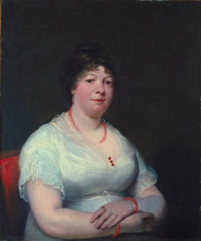 Kvinde med rosenkvartssmykker, ca. 1810-15 af English School