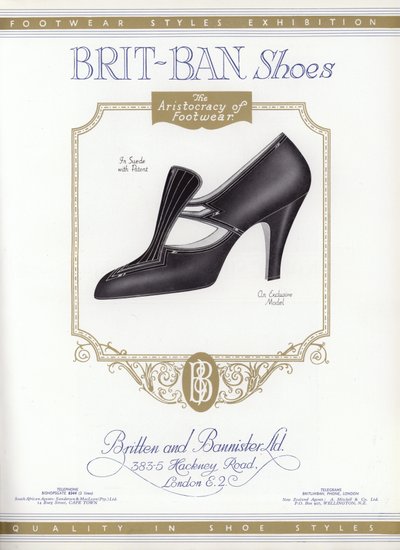Reklame for damesko, 1930