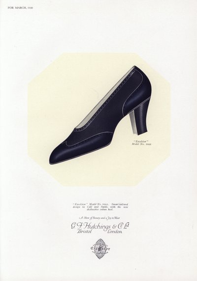 Reklame for damesko, 1930