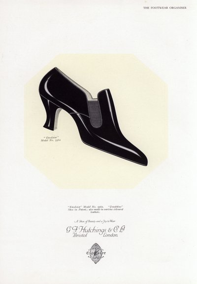 Reklame for damesko, 1930