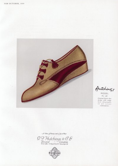 Reklame for damesko, 1930