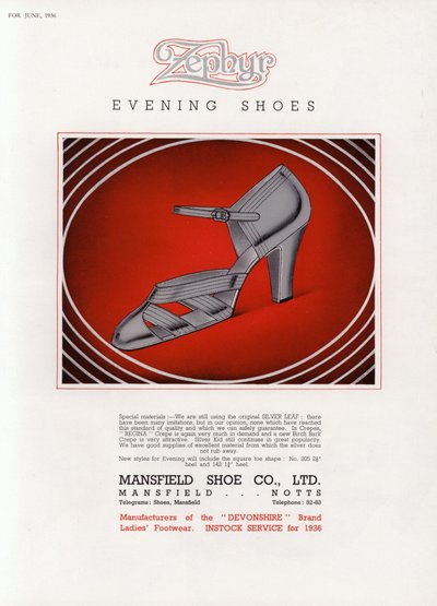 Reklame for damesko, 1930