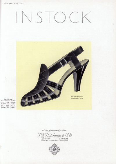 Reklame for damesko, 1930