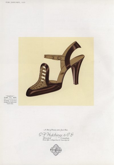 Reklame for damesko, 1930