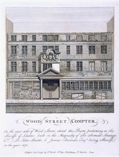 Wood Street, Compter, pub. 1793. af English School