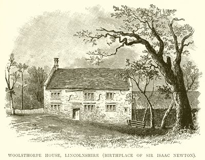 Woolsthorpe House, Lincolnshire (fødested for Sir Isaac Newton) af English School