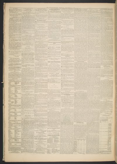 Worcestershire Chronicle, 27. september 1871 (avispapir) af English School