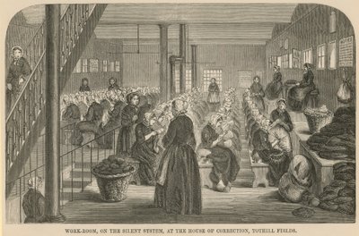 Arbejdsværelse på Tothill Fields House of Correction af English School