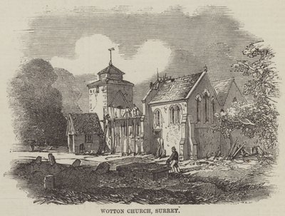 Wotton Kirche, Surrey (Gravur) von English School