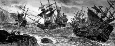 Vrag af den spanske armada af English School