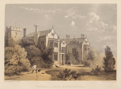 Wroxhall Abbey, Warwickshire (akvatint) af English School