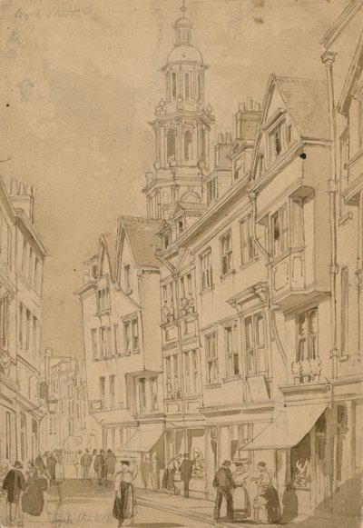 Wych Street, London (wc på papir) af English School