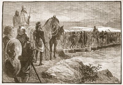 Xerxes krydser Hellespont af English School