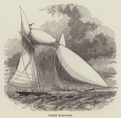 Yacht skonnert (gravering) af English School