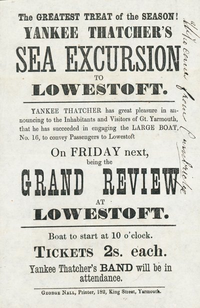 Yankee Thatchers havudflugt til Lowestoft (print) af English School
