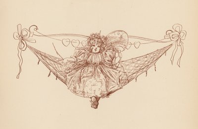 Ye Summer Girl (farve litho) af English School