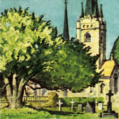 Taks i en kirkegård af English School