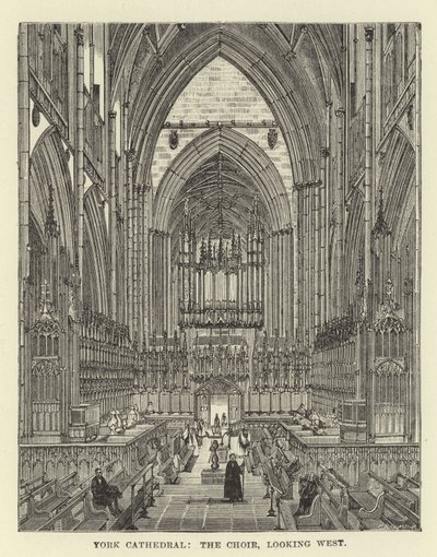 York Cathedral, koret, ser mod vest af English School