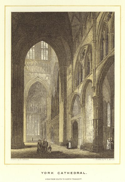 York Cathedral, udsigt fra syd til nord tværskib af English School