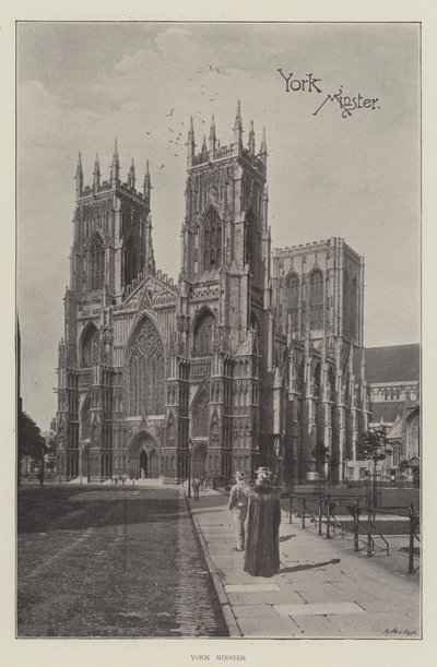 York Minster (litho) af English School