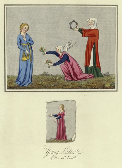 Unge damer i det 14. århundrede af English School