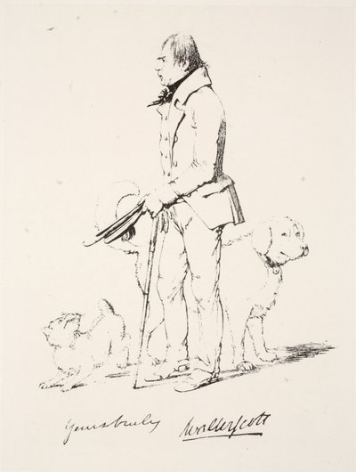 Med venlig hilsen Walter Scott (pen og blæk) af English School