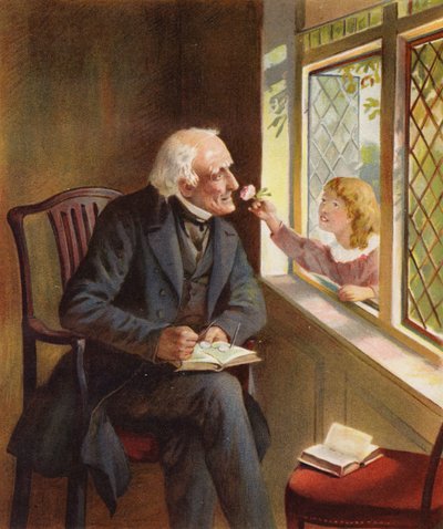 Ungdom og alder (farve litho) af English School