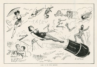 Zazel the Human Cannonball ved Royal Aquarium af English School
