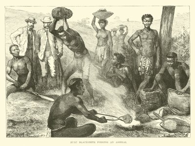 Zulu smed smede en assegai af English School