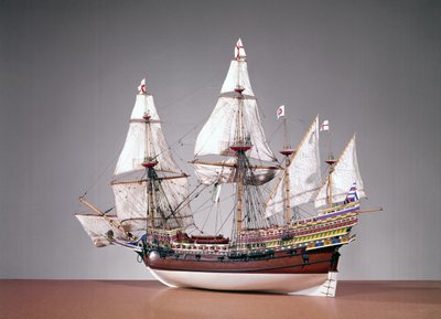 1:48 rigget model af Elizabeth Jonas (træ) af English School English School
