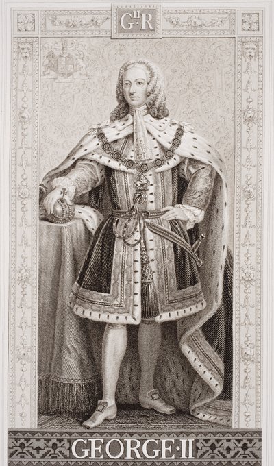 George II (1683-1760) fra `Illustrationer af engelsk og skotsk historie