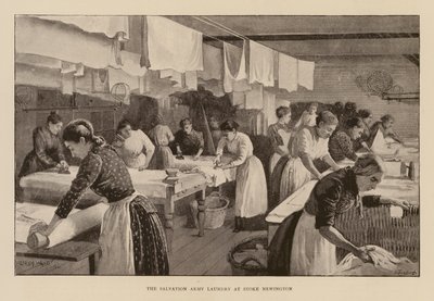 Frelsens Hærs vaskeri i Stoke Newington (gravering) af Enoch Ward