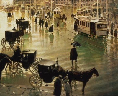 Puerta del Sol, Madrid af Enrique Martinez Cubells y Ruiz