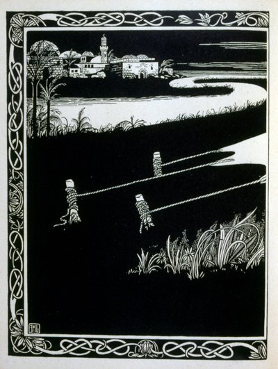 Enak før Gemorrhe (Gomorra), fra bogen Juda illustreret af Ephraim Moses Lilien (1874-1925). Lilian betragtes som faderen til den zionistiske ikonografi, skabt i Jugendstil (tysk art nouveau) stil. Han illustrerede 