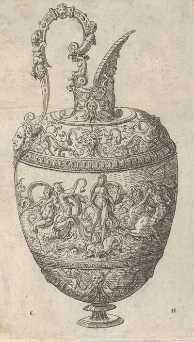 Design til en Ewer, 1565. af Erasmus Hornick